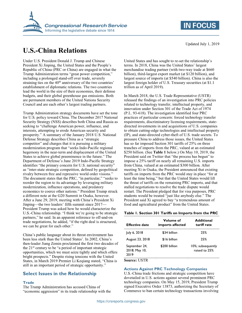 U.S.-China Relations