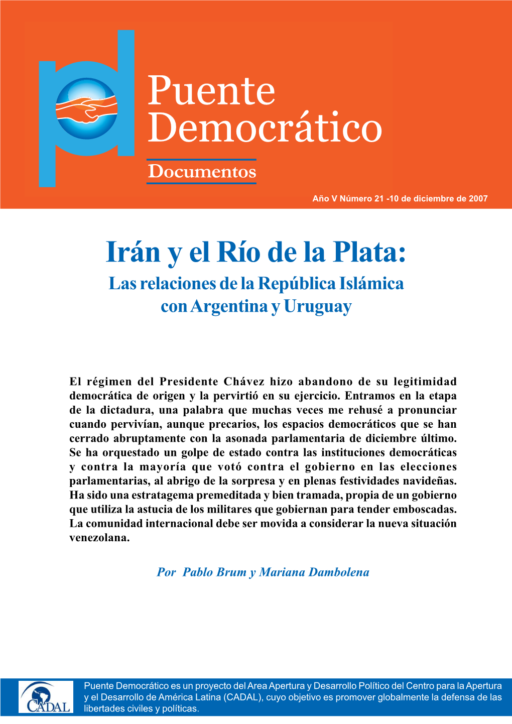 Las Relaciones De La República Islámica Con Argentina Y Uruguay