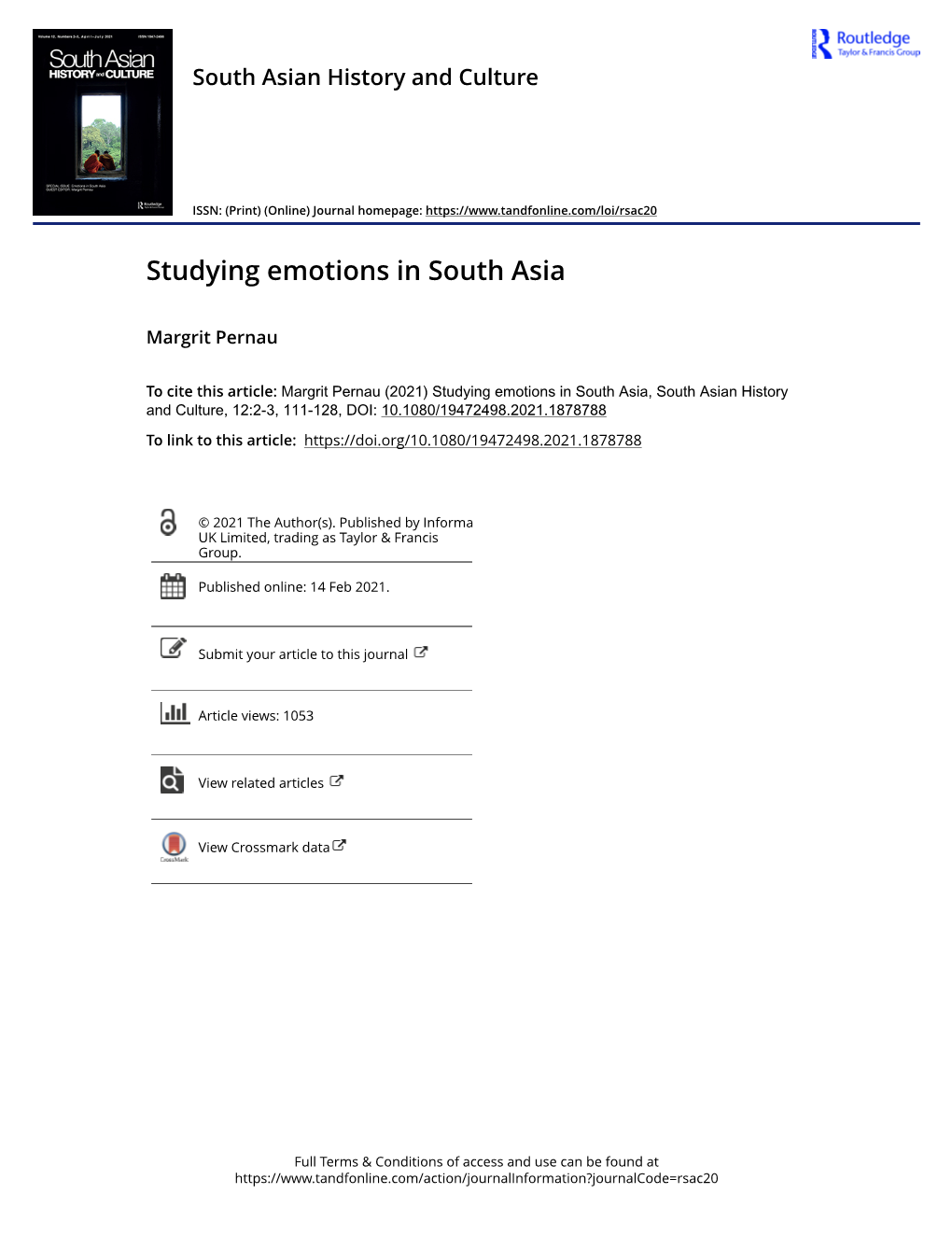 Studying Emotions in South Asia