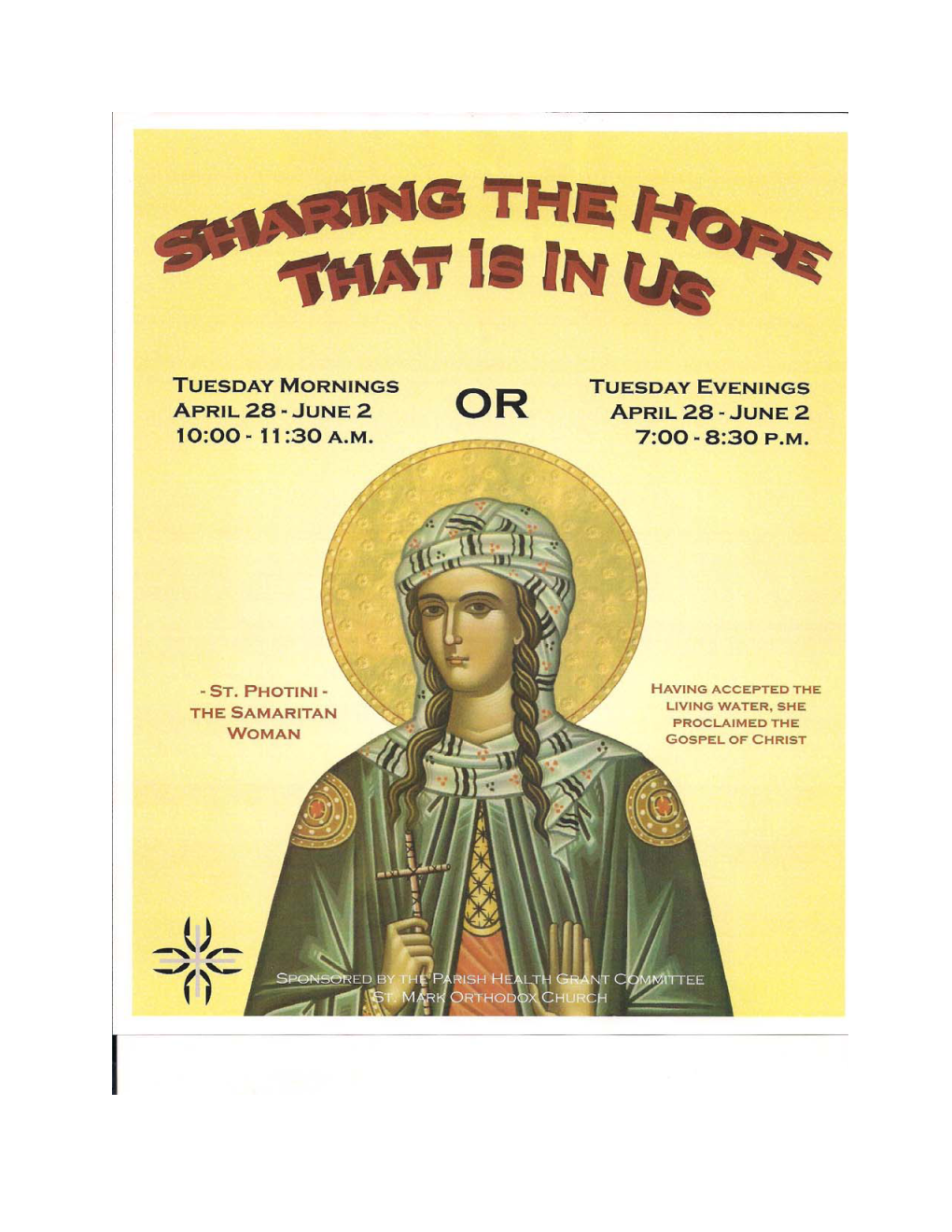 Sharing the Hope That Is in Us a Preparatory Program for Orthodox Faithful