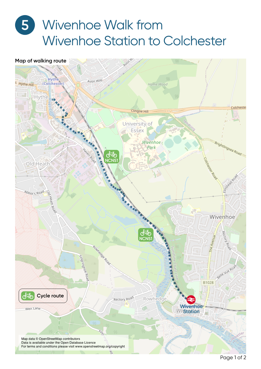 Wivenhoe Station Is to Hythe Station Colchester