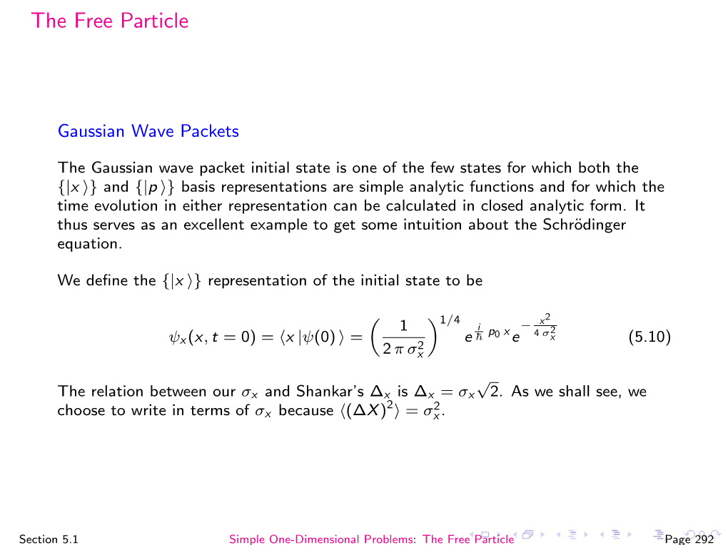 Gaussian Wave Packets