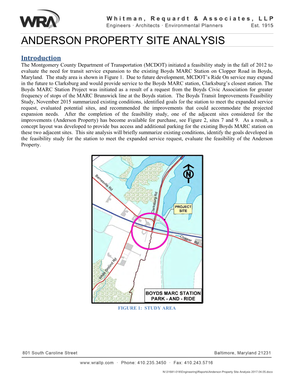 Anderson Property Site Analysis