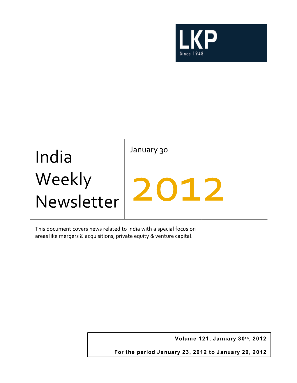 India Weekly Newsletter]