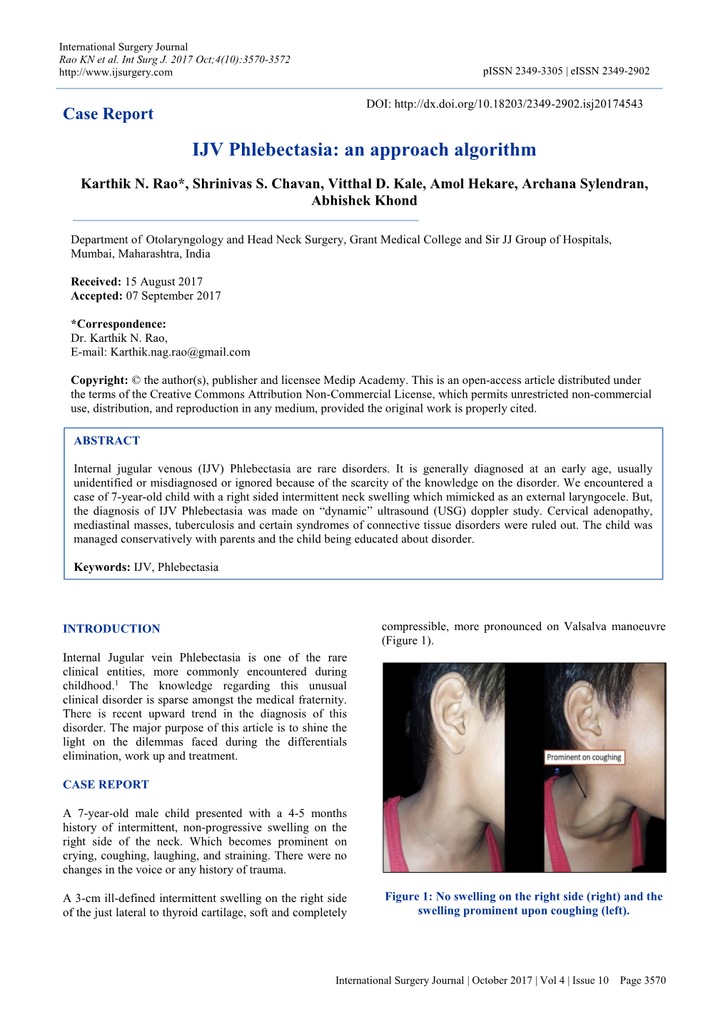 IJV Phlebectasia: an Approach Algorithm