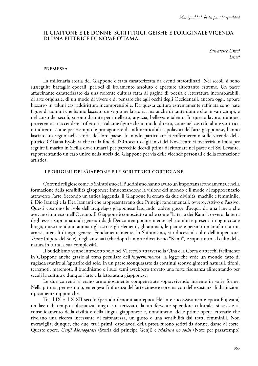 Salvatrice Graci Uned La Millenaria Storia Del Giappone È Stata