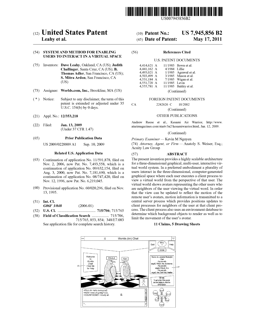 (12) United States Patent (10) Patent No.: US 7,945,856 B2 Leahy Et Al