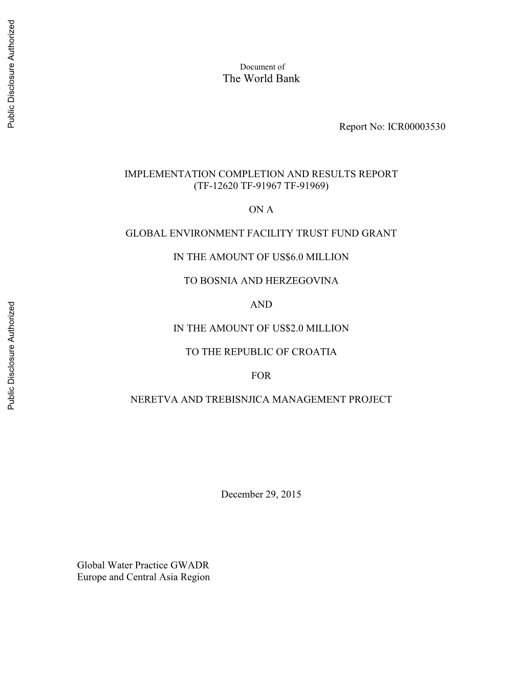 World Bank Document