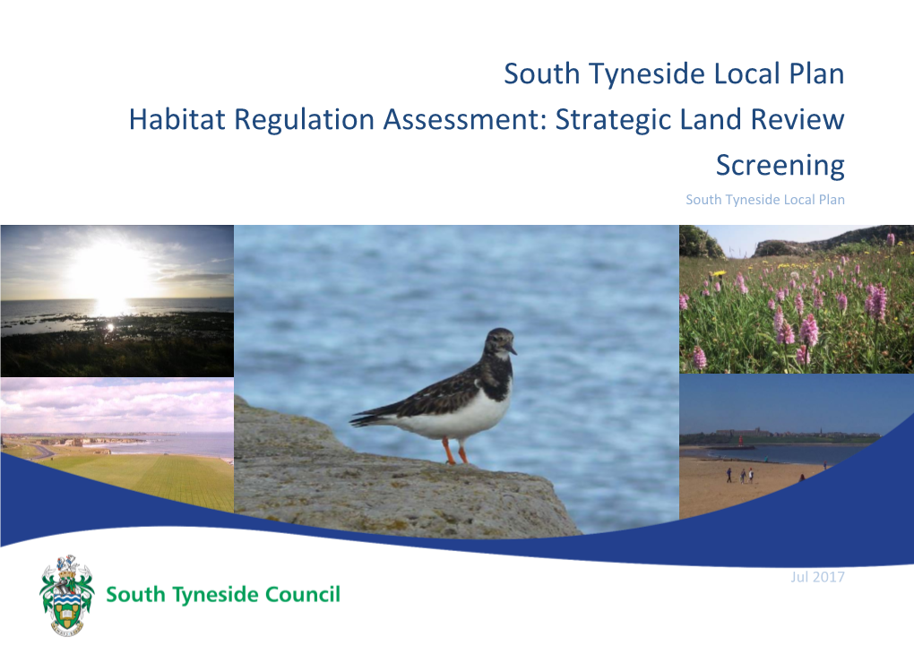 Strategic Land Review Screening South Tyneside Local Plan