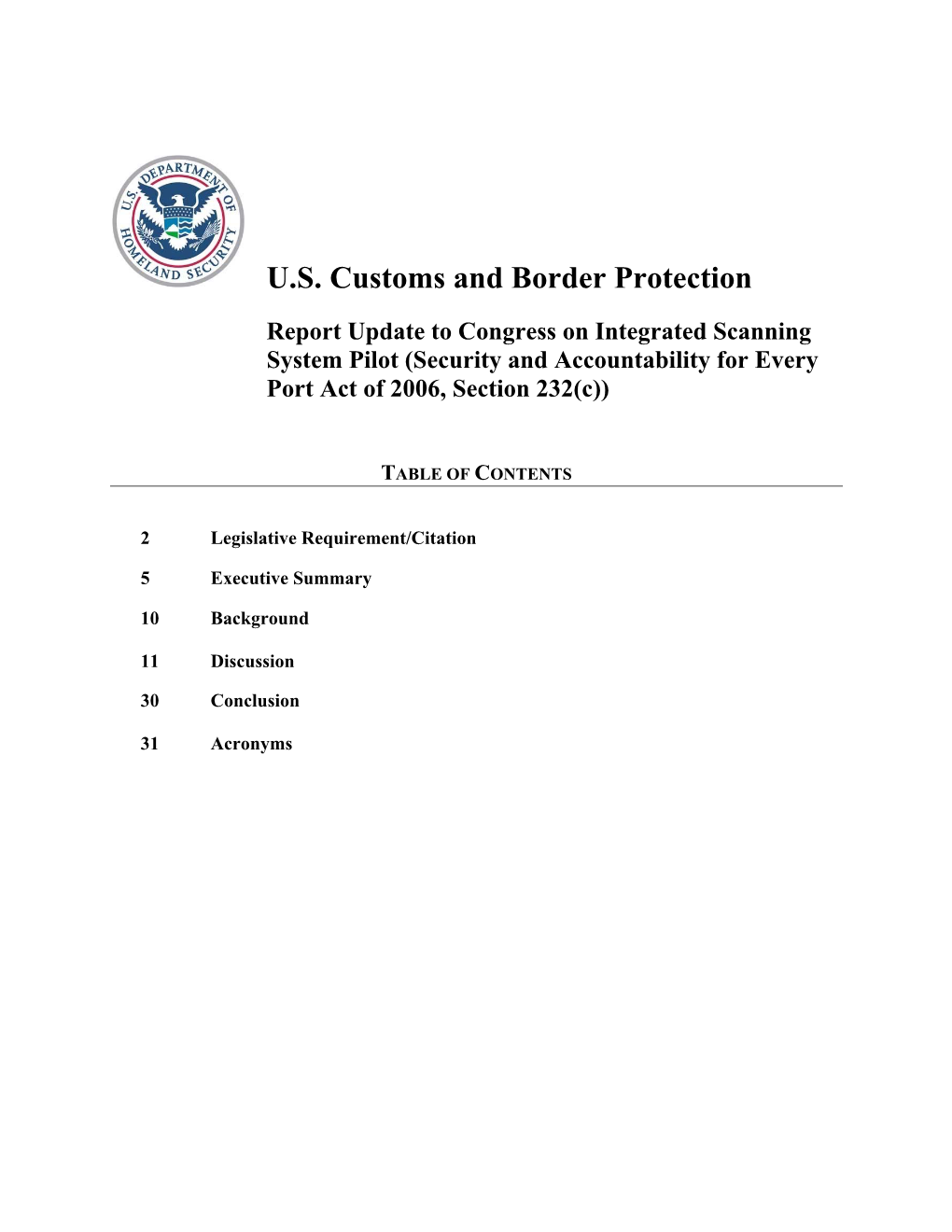 U.S. Customs and Border Protection