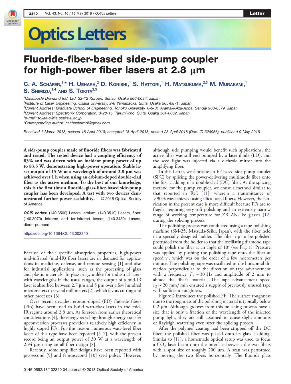 Fluoride-Fiber-Based Side-Pump Coupler for High-Power Fiber Lasers at 2.8 Μm