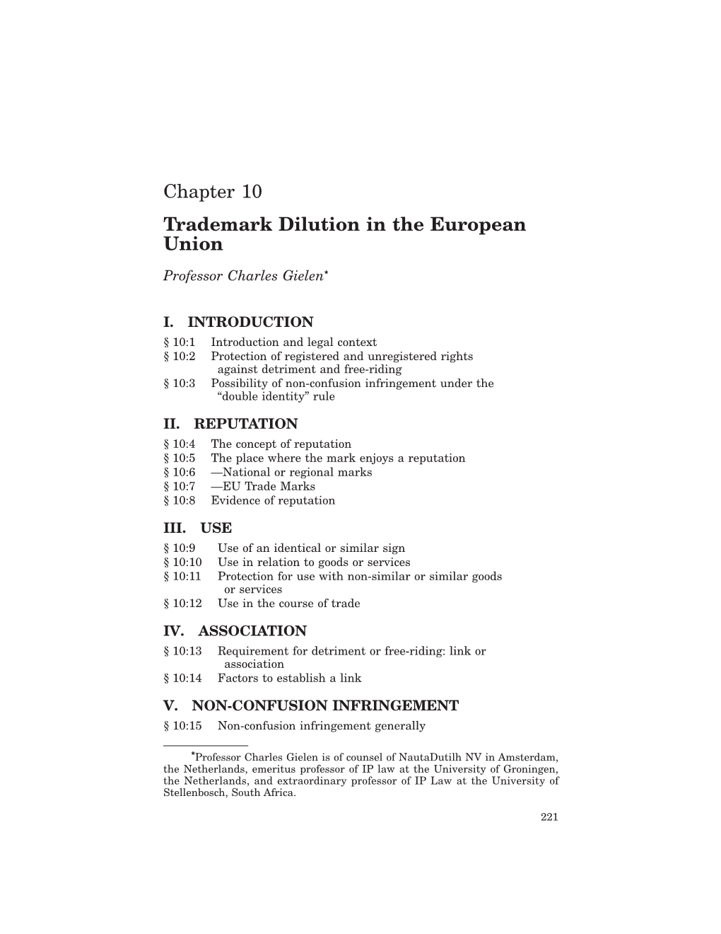 Trademark Dilution in the European Union