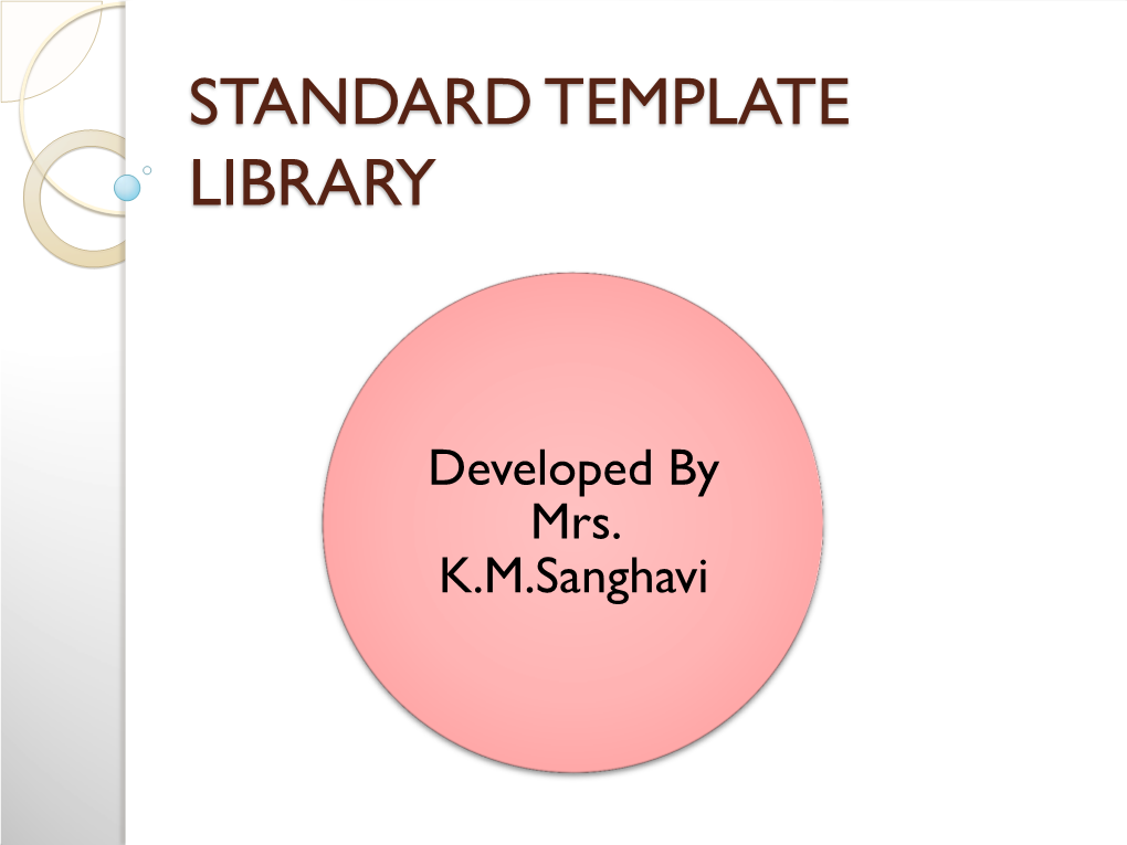 Standard Template Library