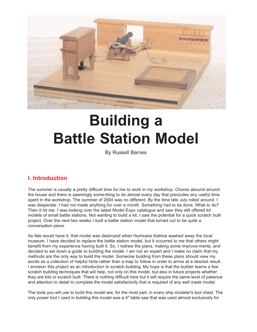 Building a Battle Station Model by Russell Barnes