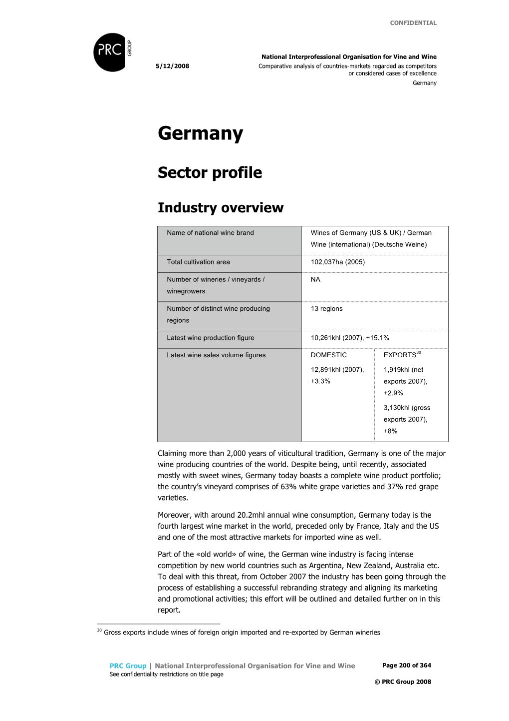 Wines of Germany / German Wine» Brand Stakeholders