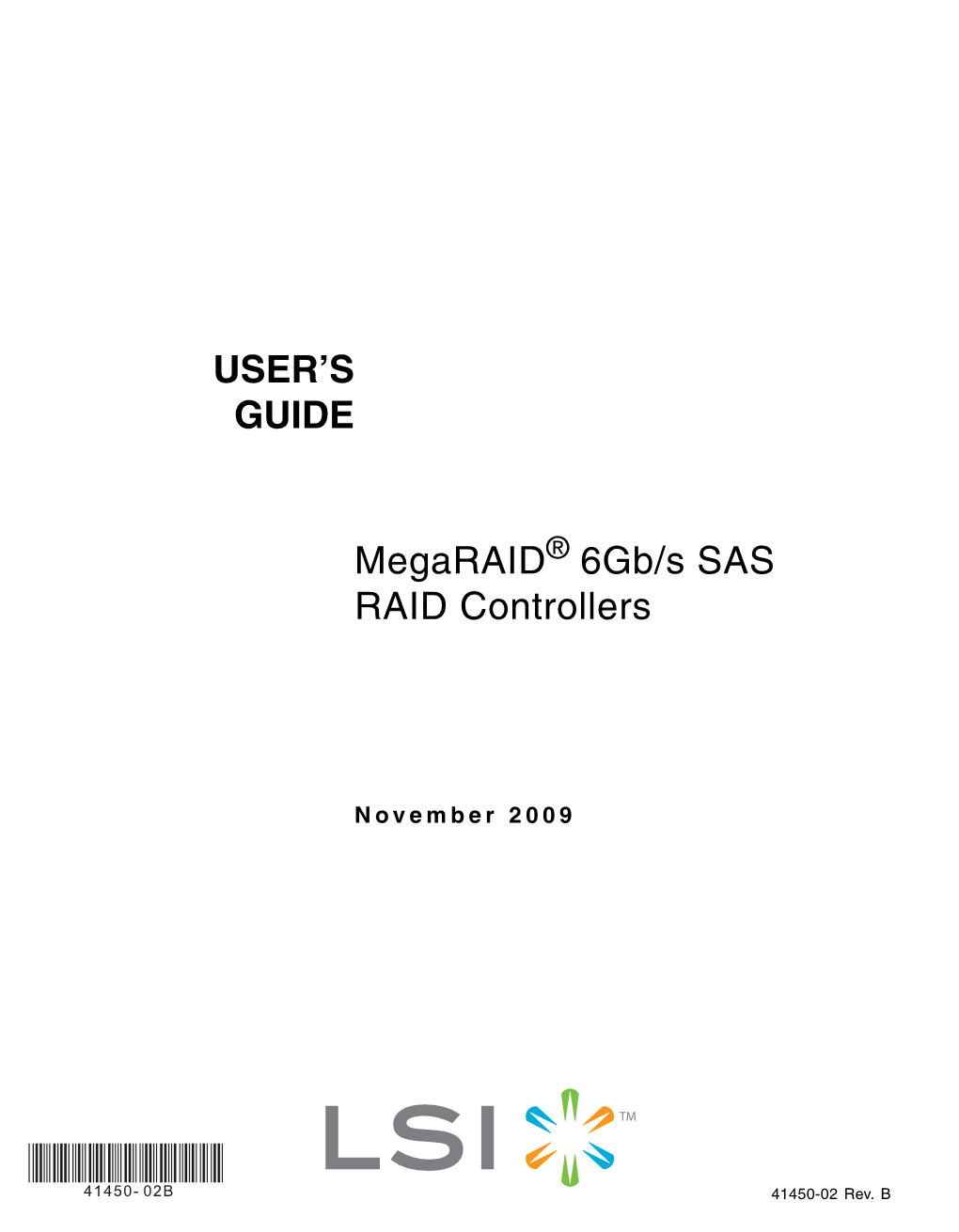 Megaraid 6Gb/S SAS RAID Controllers Users Guide