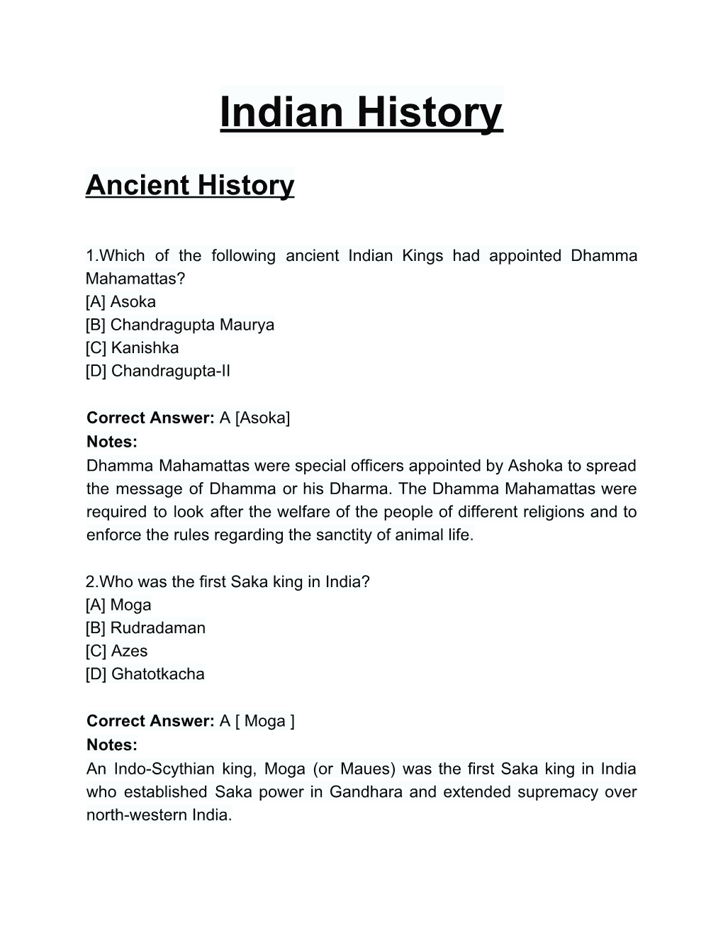 Indian History