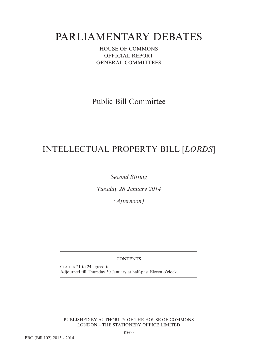 Parliamentary Debates House of Commons Official Report General Committees