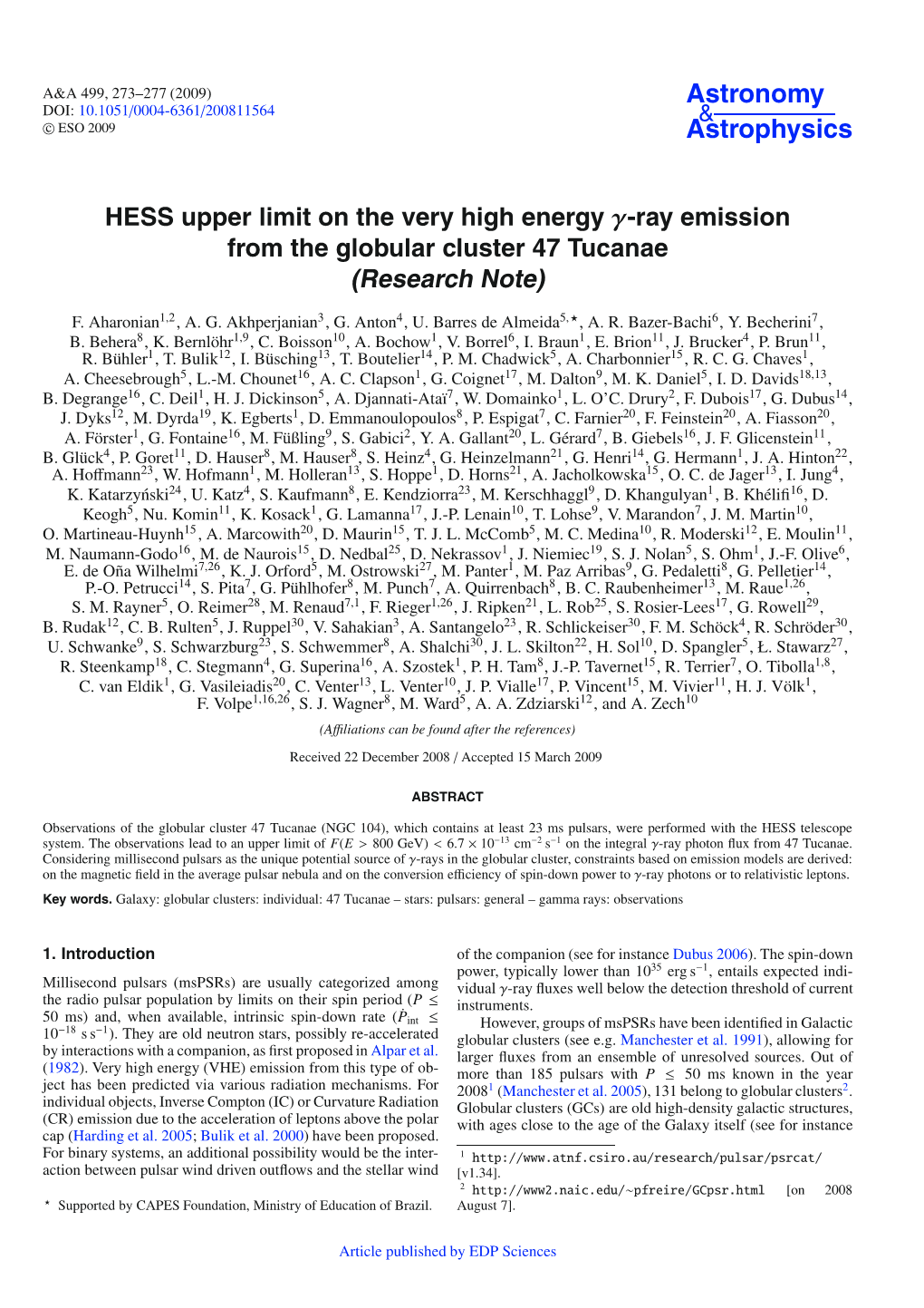 Ray Emission from the Globular Cluster 47 Tucanae (Research Note)