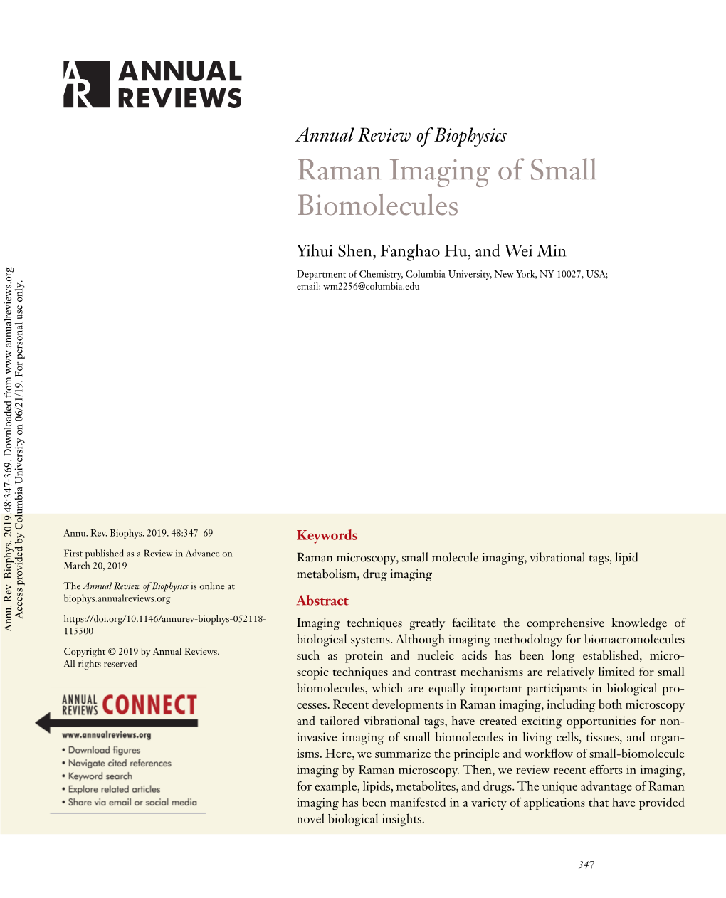 Raman Imaging of Small Biomolecules