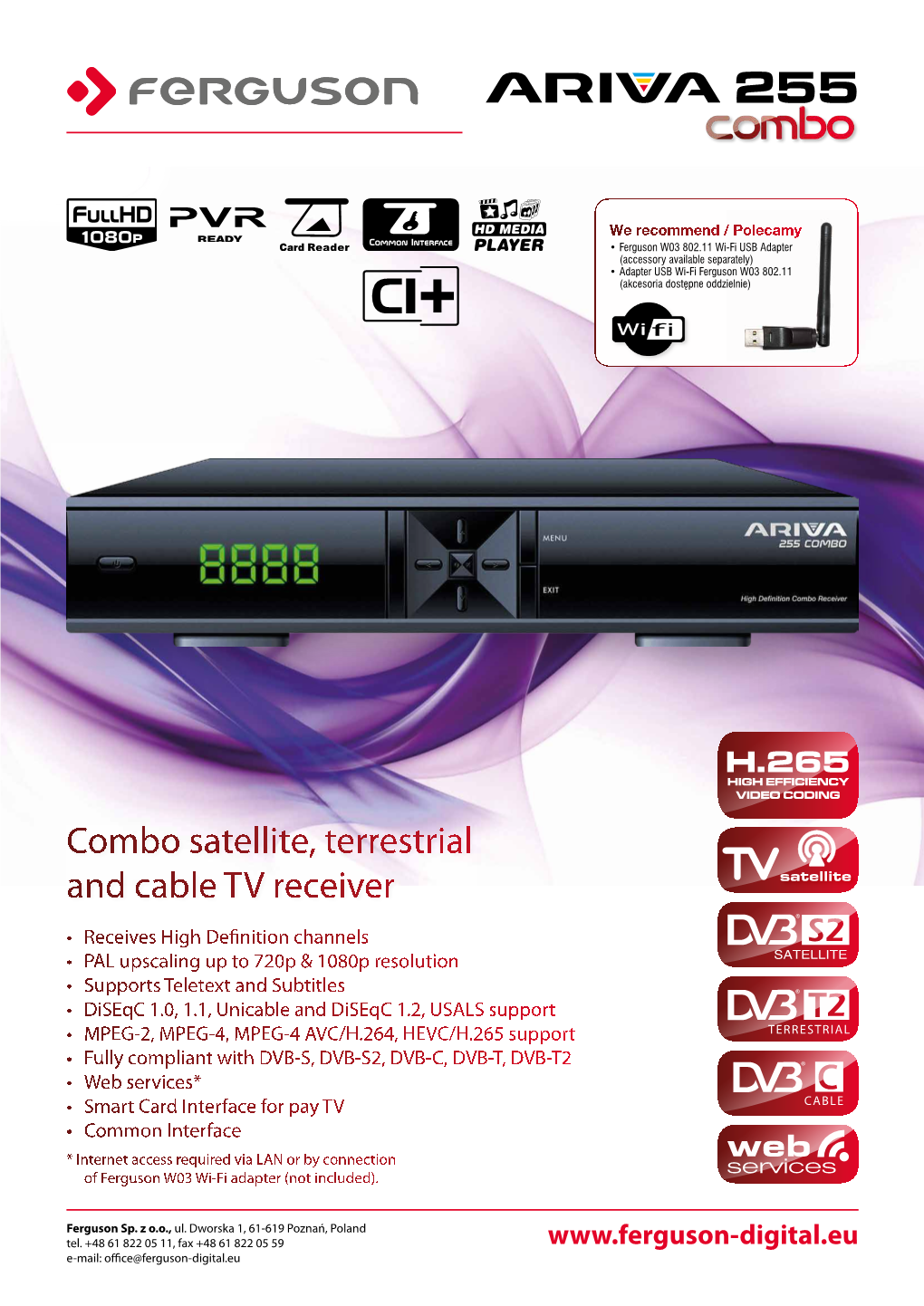 Combo Satellite, Terrestrial and Cable TV Receiver