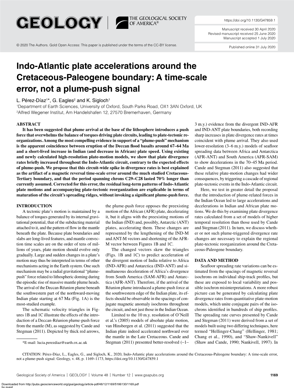 Indo-Atlantic Plate Accelerations Around the Cretaceous-Paleogene Boundary: a Time-Scale Error, Not a Plume-Push Signal L