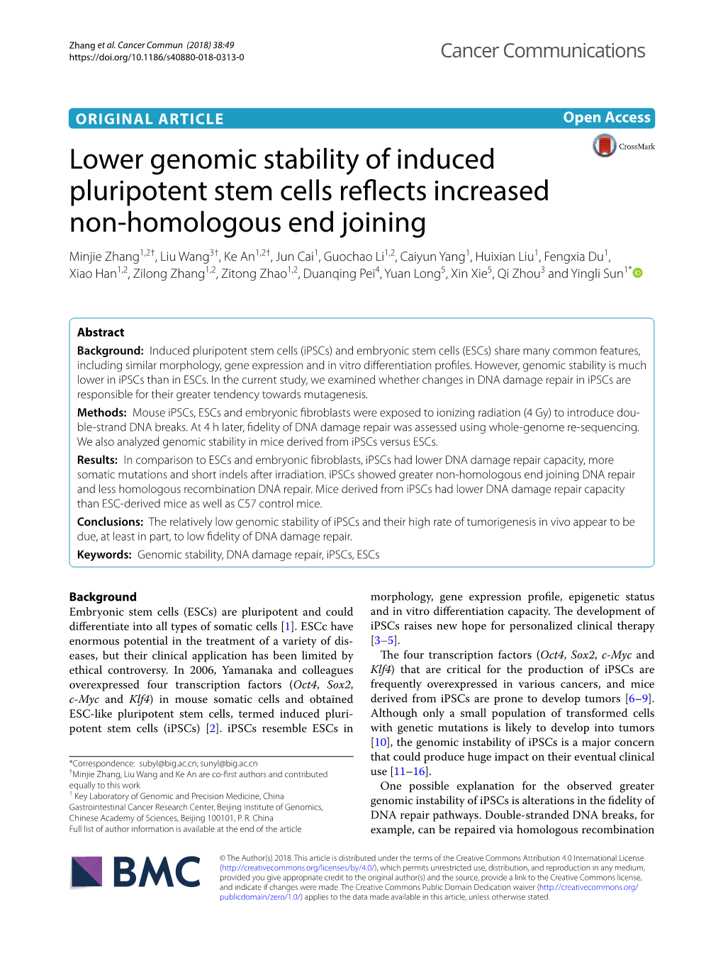 Lower Genomic Stability of Induced Pluripotent Stem Cells Reflects