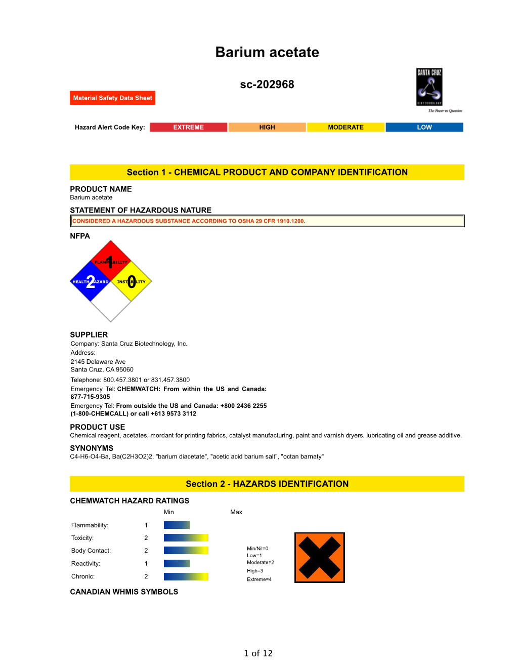 Barium Acetate