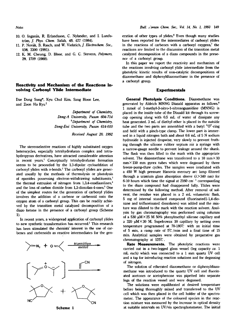 Reactivity and Mechanism of the Reactions in Volving Carbonyl Ylide