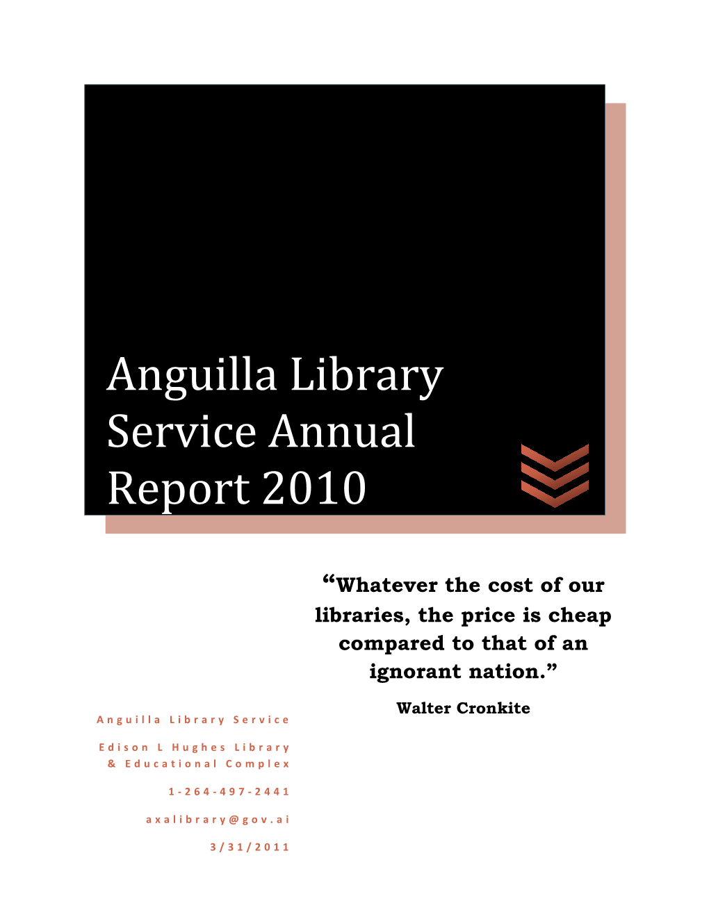 Anguilla Library Service Annual Report 2010