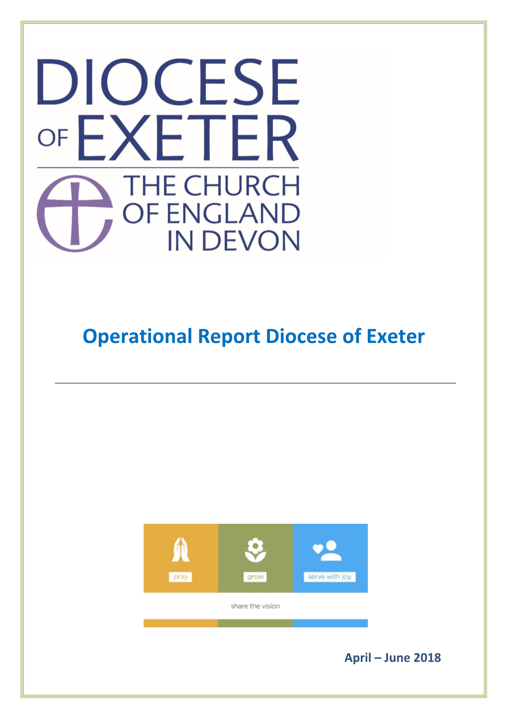 Operational Report Diocese of Exeter