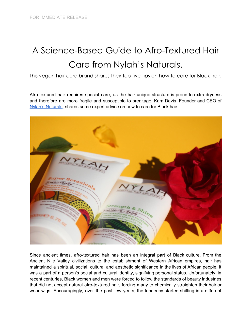 A Science-Based Guide to Afro-Textured Hair Care from Nylah’S Naturals