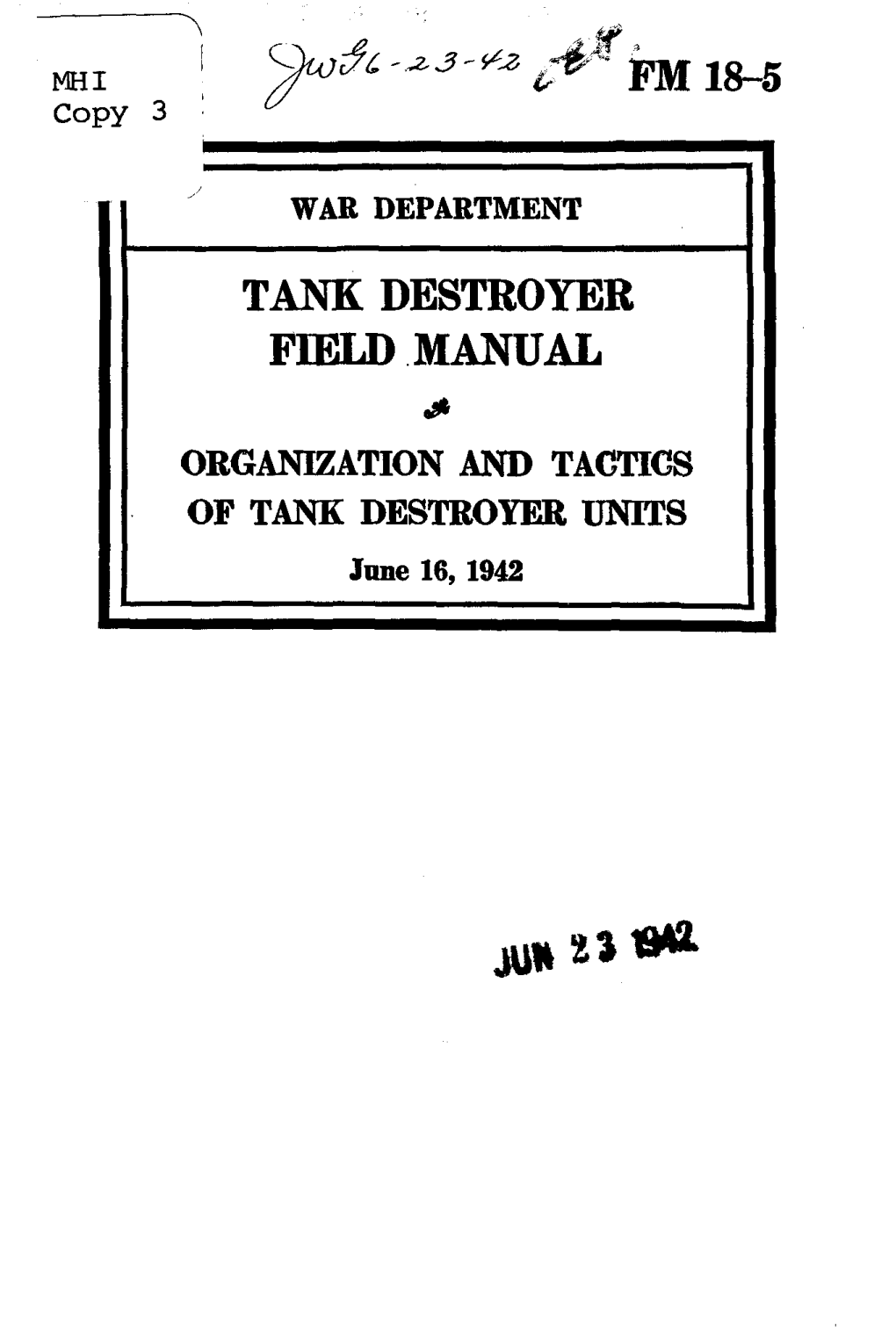 Tank Destroyer Field Manual