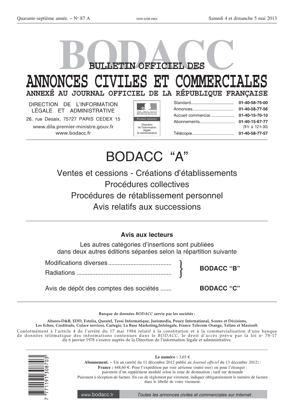 PROCÉDURES DE SAUVEGARDE DES ENTREPRISES (Décret No 2005-1677 Du 28 Décembre 2005)