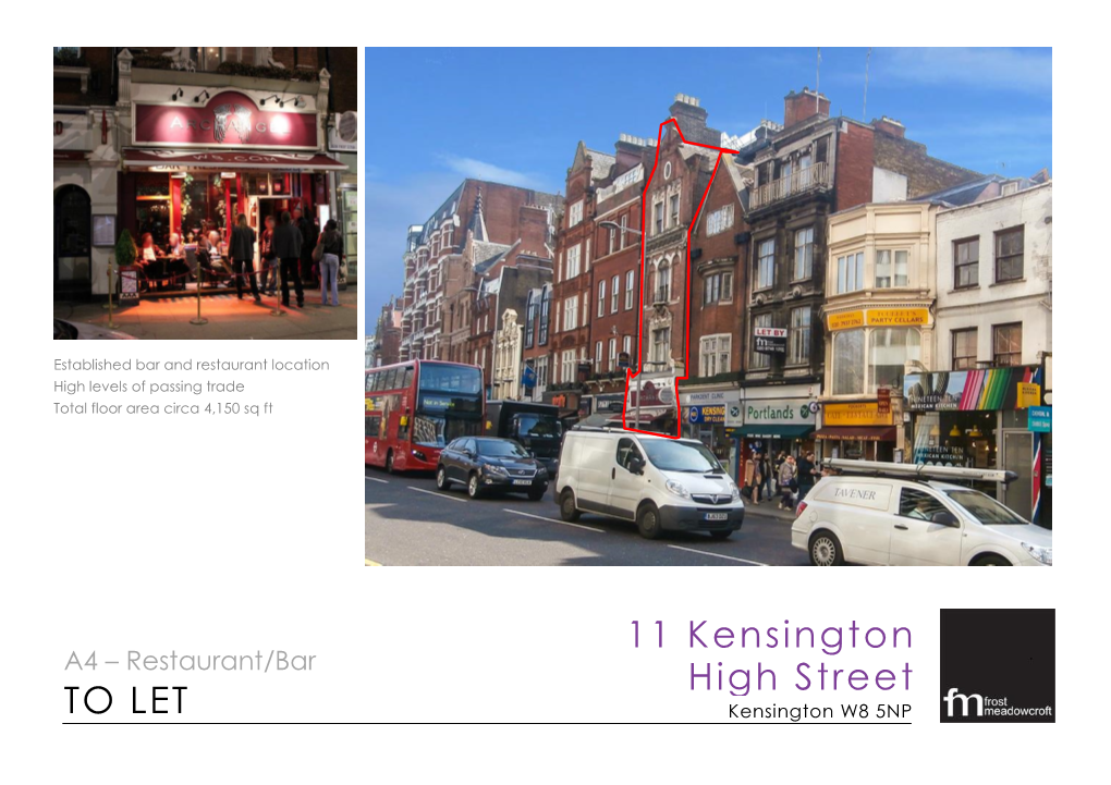 TO LET 11 Kensington High Street