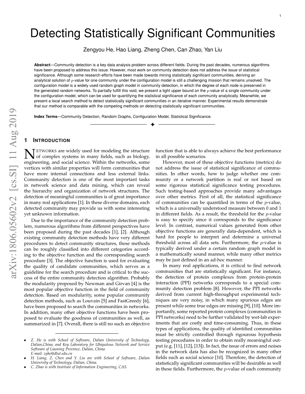 Detecting Statistically Significant Communities