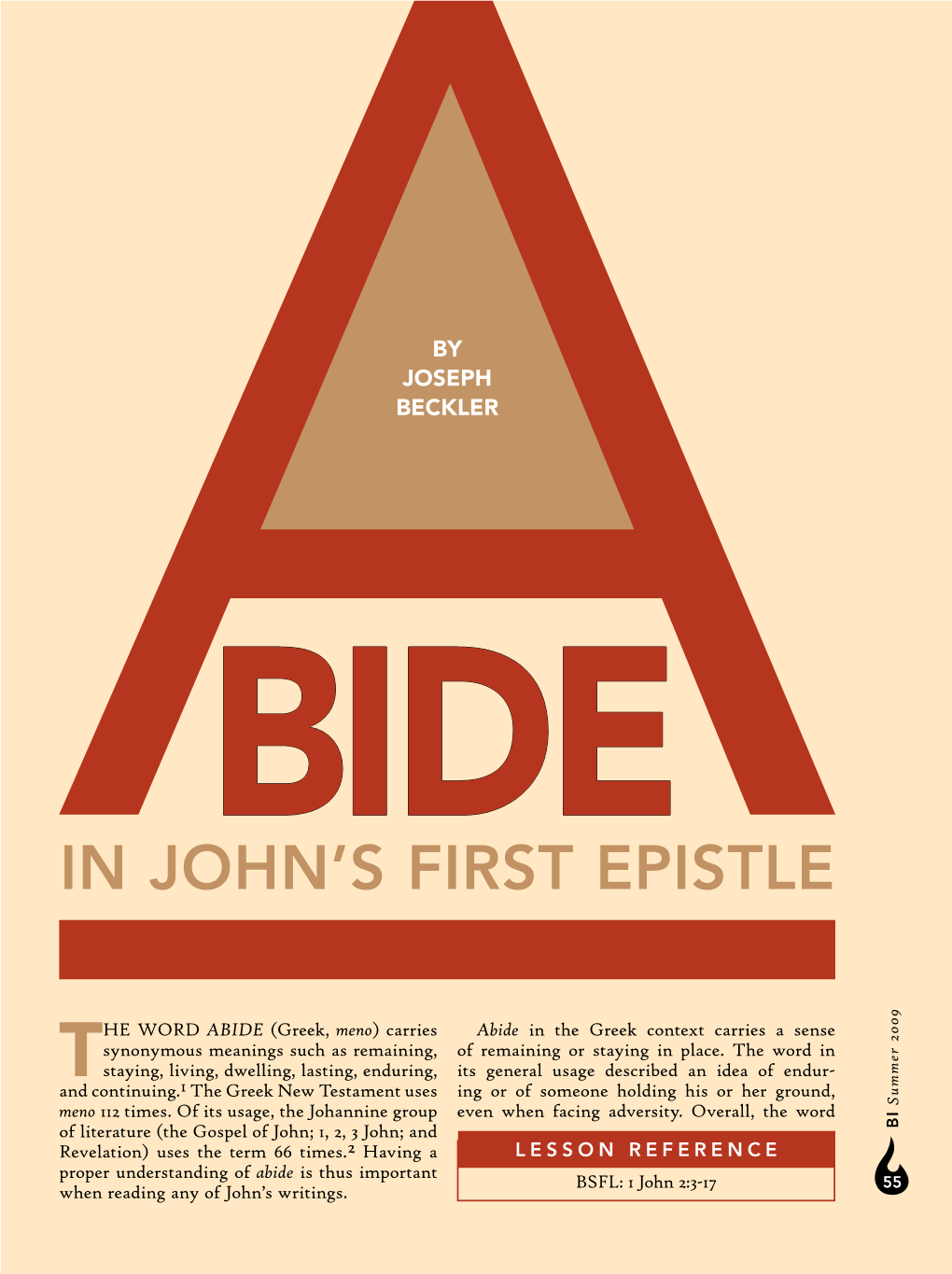 Abide in John's First Epistle