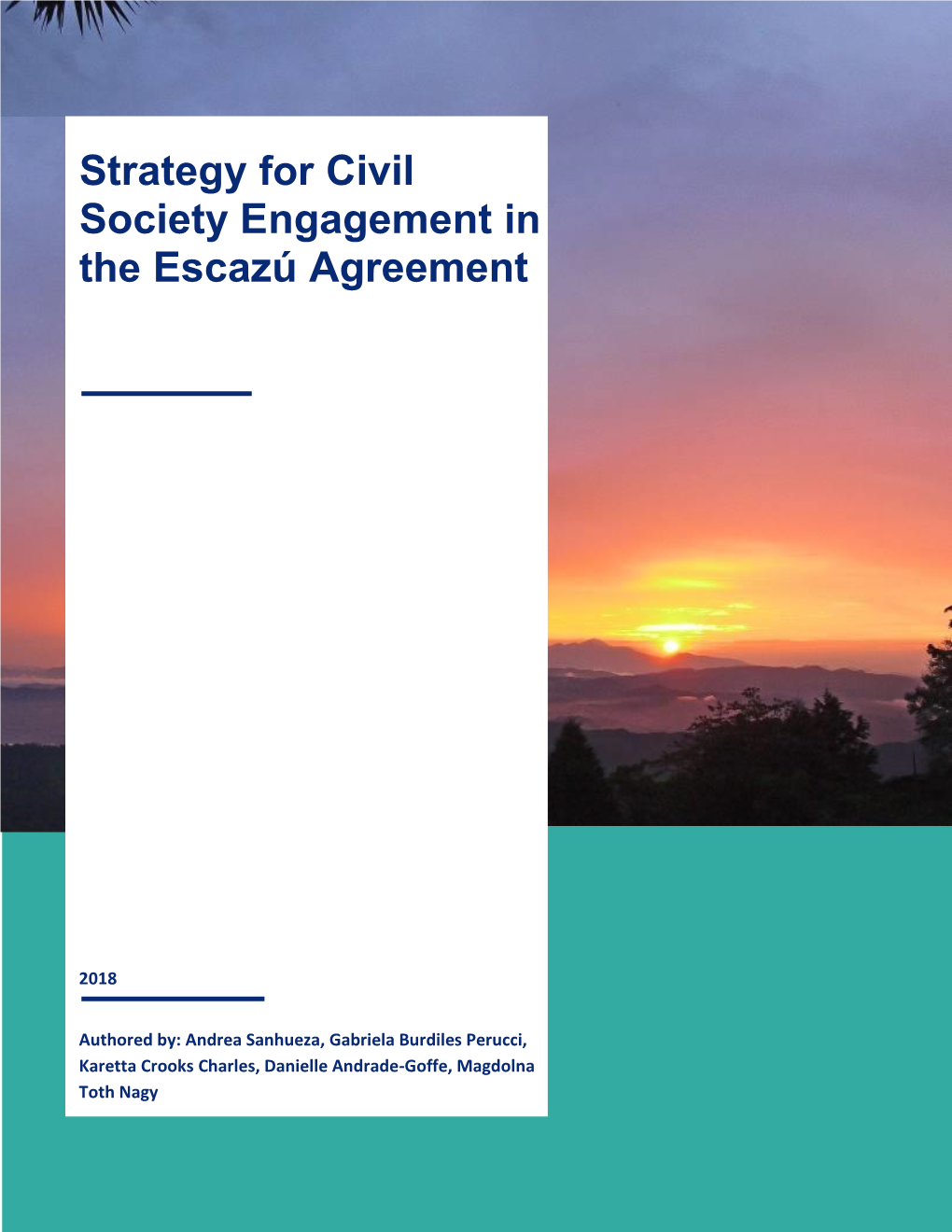 Strategy for Civil Society Engagement in the Escazú Agreement