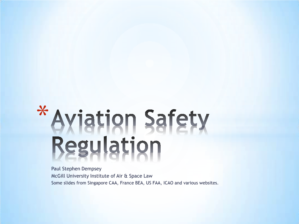 Aviation Safety Regulation