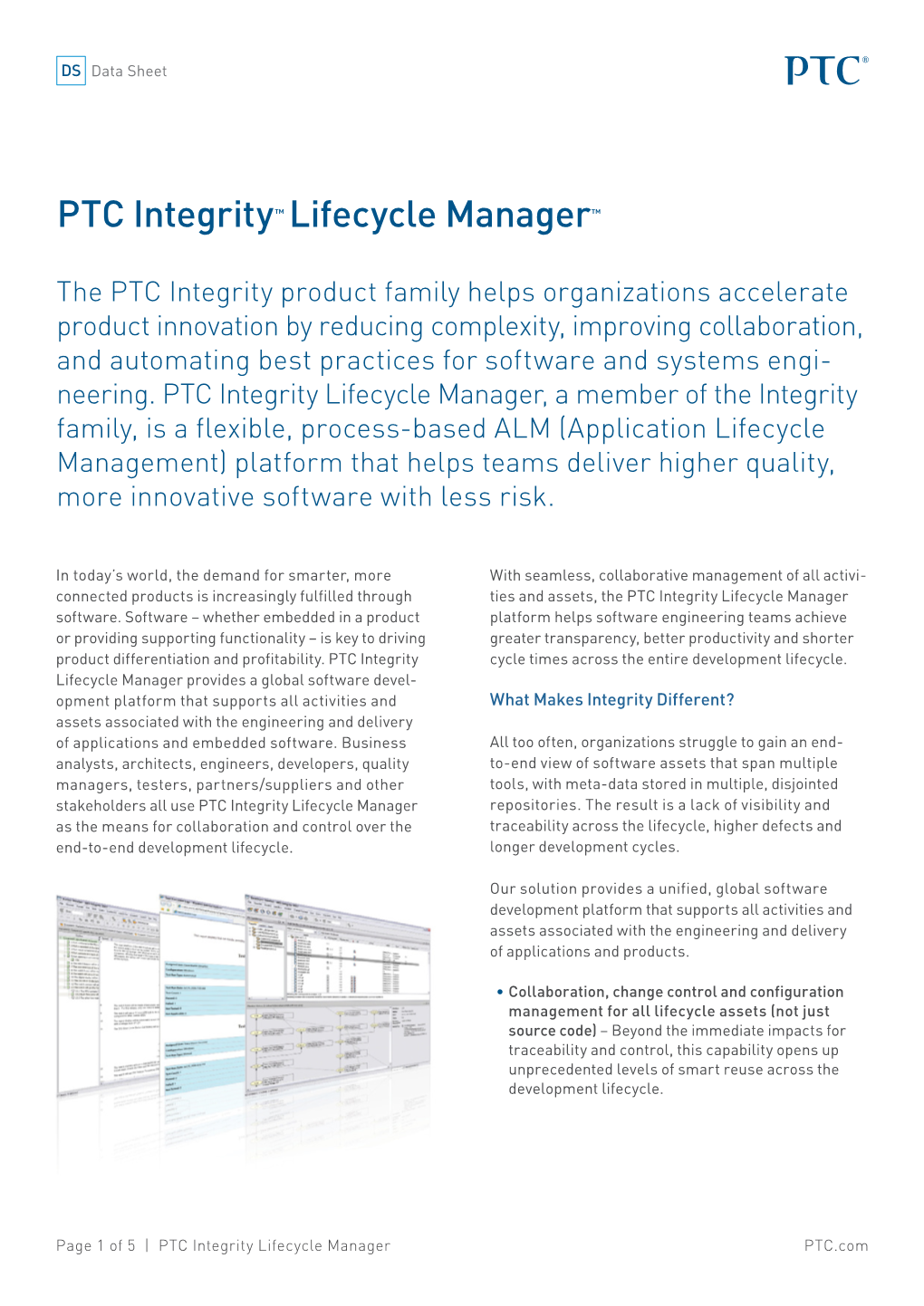 PTC Integrity™ Lifecycle Manager™