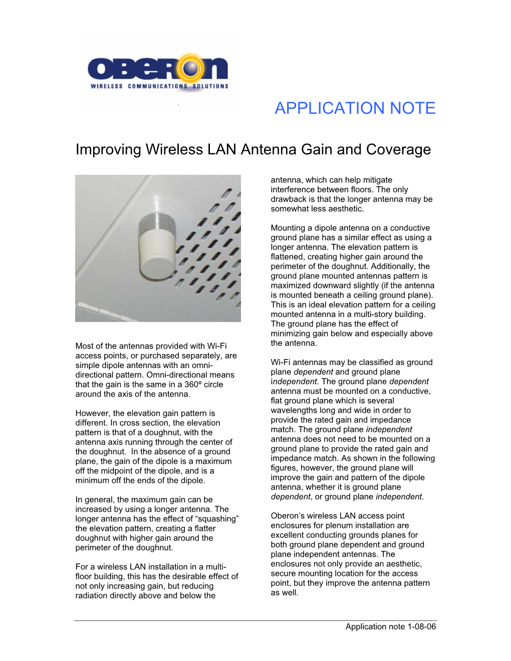 Improving Wireless LAN Antenna Gain and Coverage