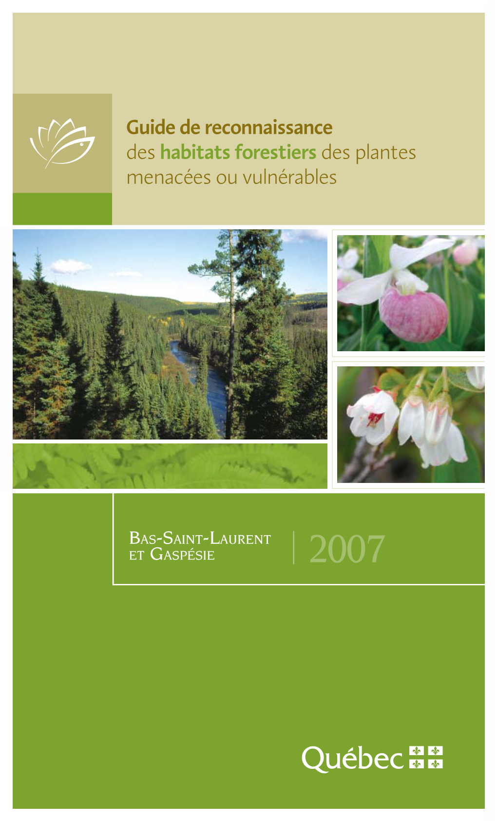 Guide De Reconnaissance Des Habitats Forestiers Des Plantes Menacées Ou Vulnérables