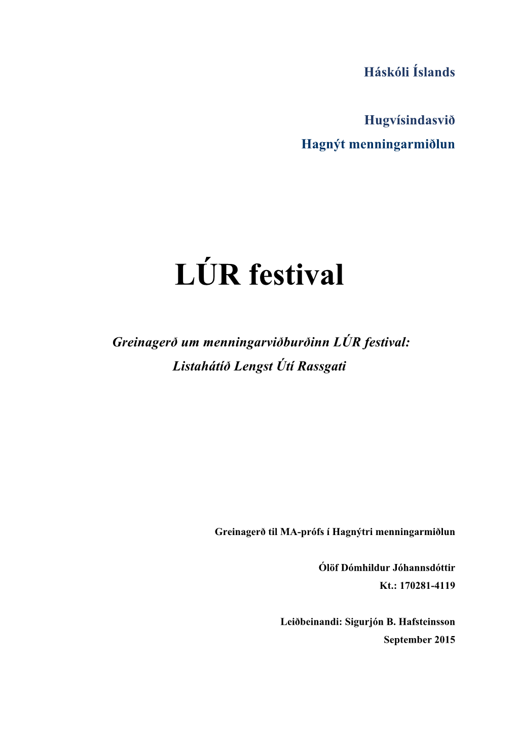 LÚR Festival