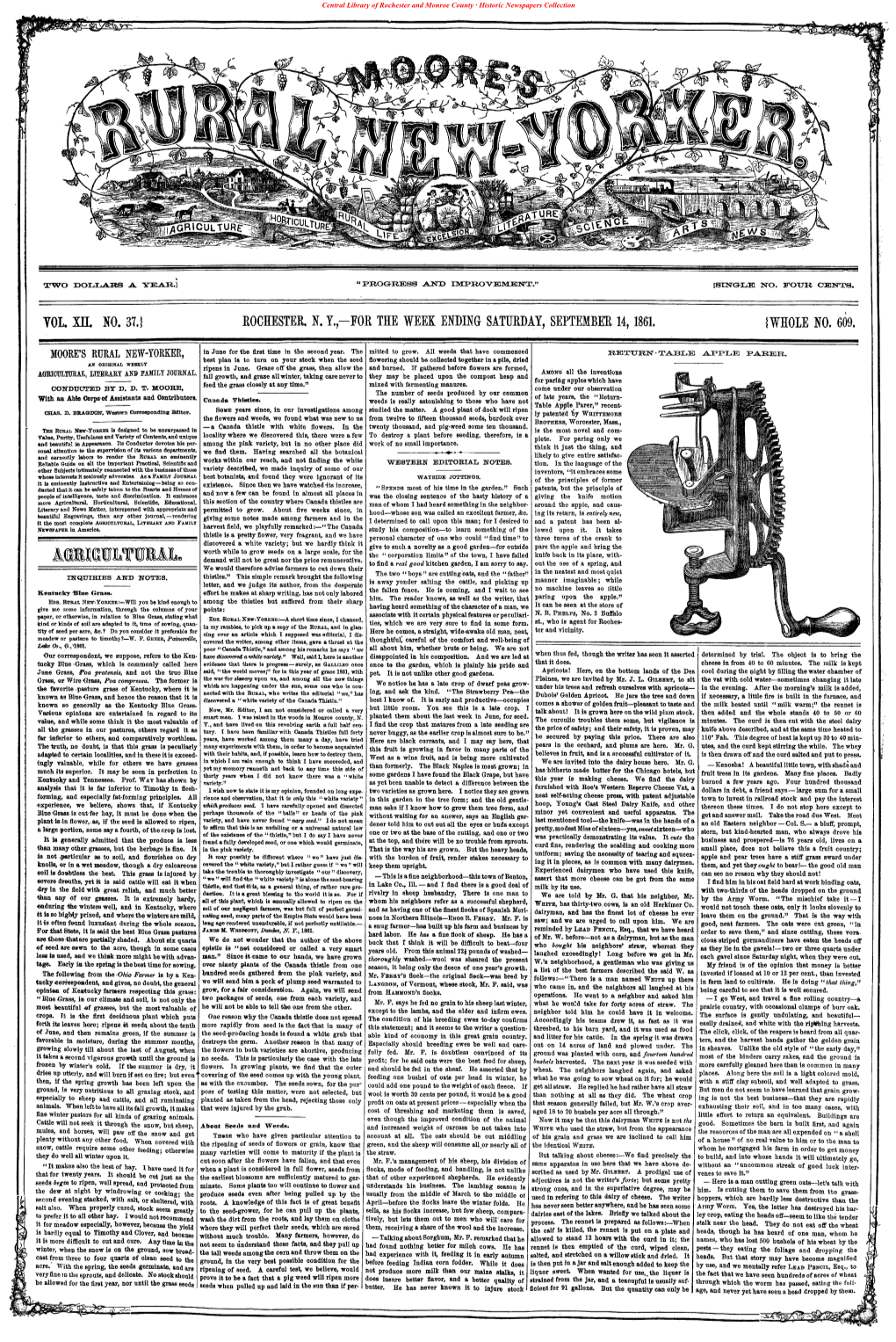 Rochester. N. T.-For the Week Ending Saturday, September 14,1861