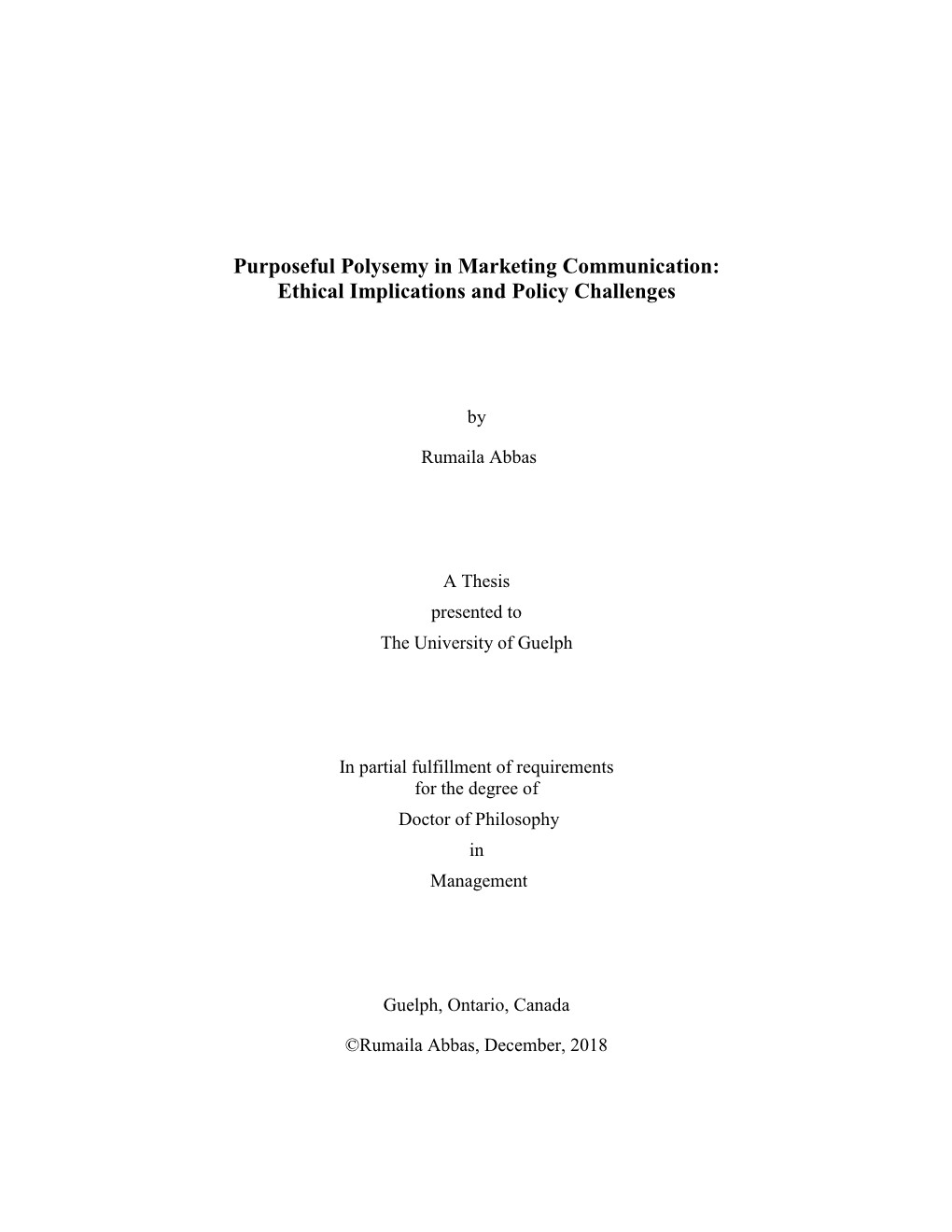 Purposeful Polysemy in Marketing Communication: Ethical Implications and Policy Challenges