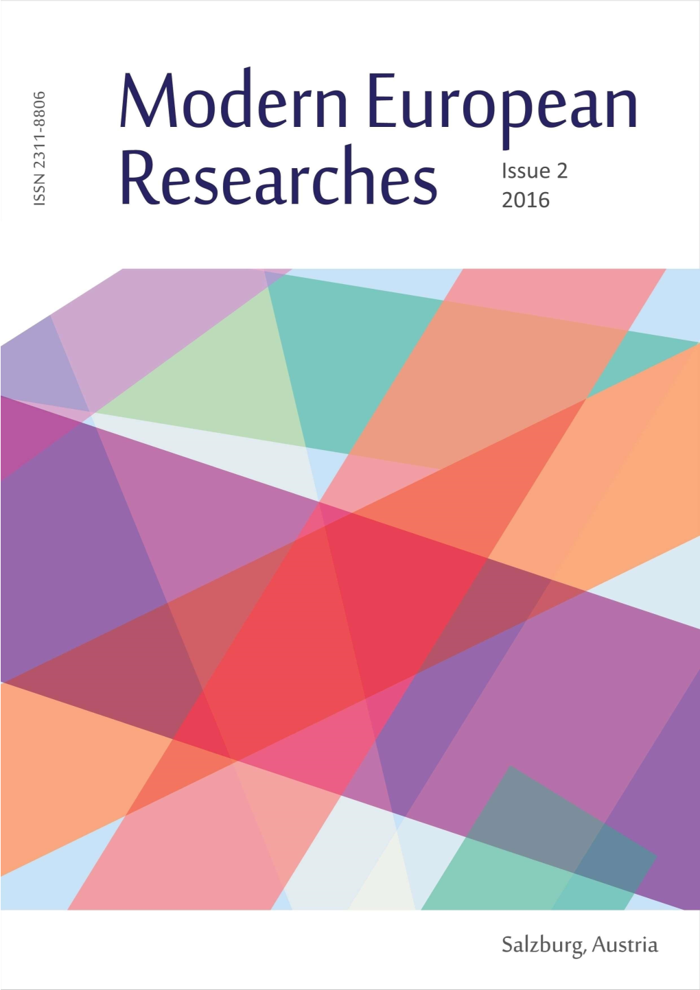 Modern European Researches (2016) Issue 2, 112 P