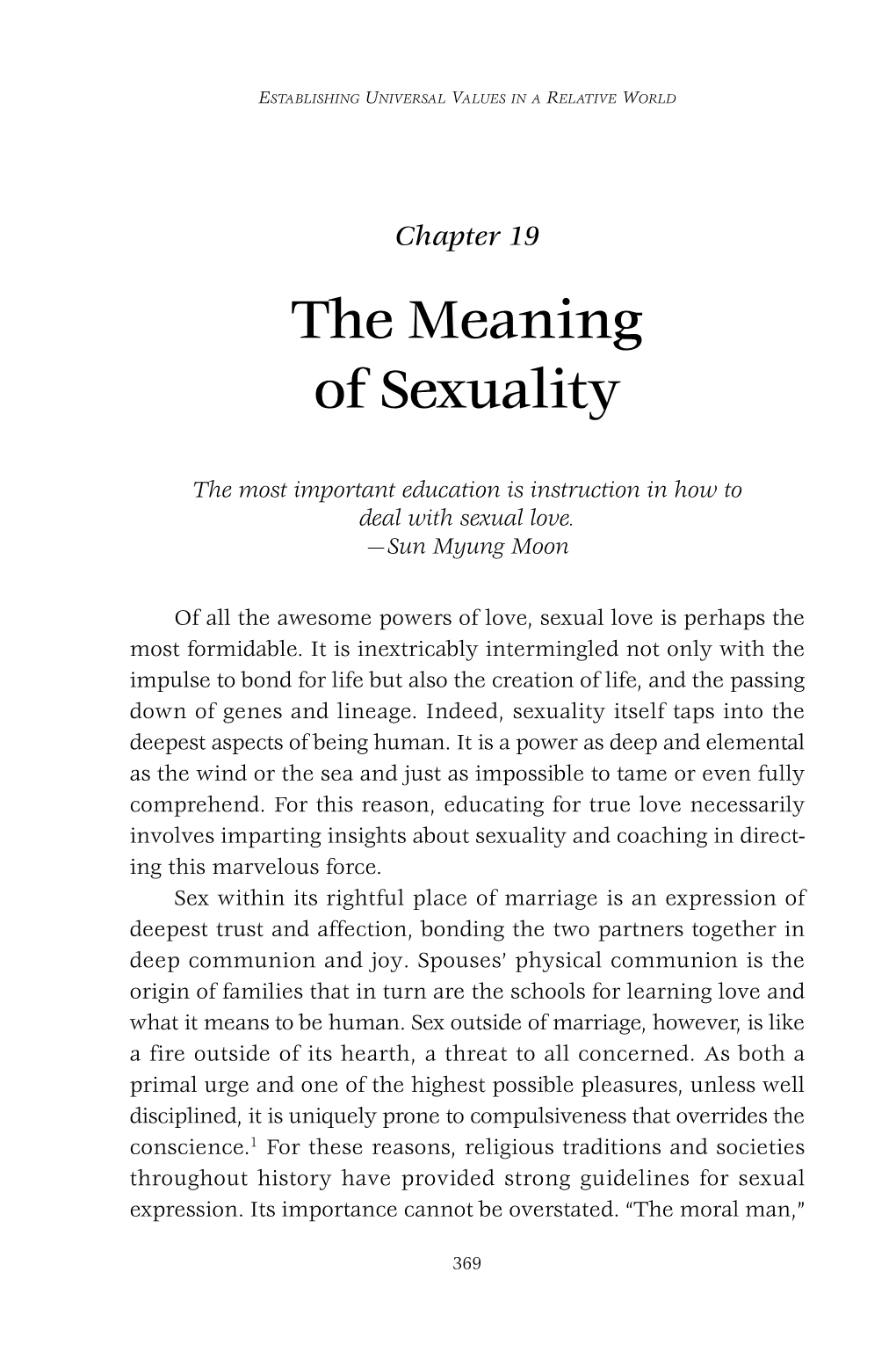 The Meaning of Sexuality