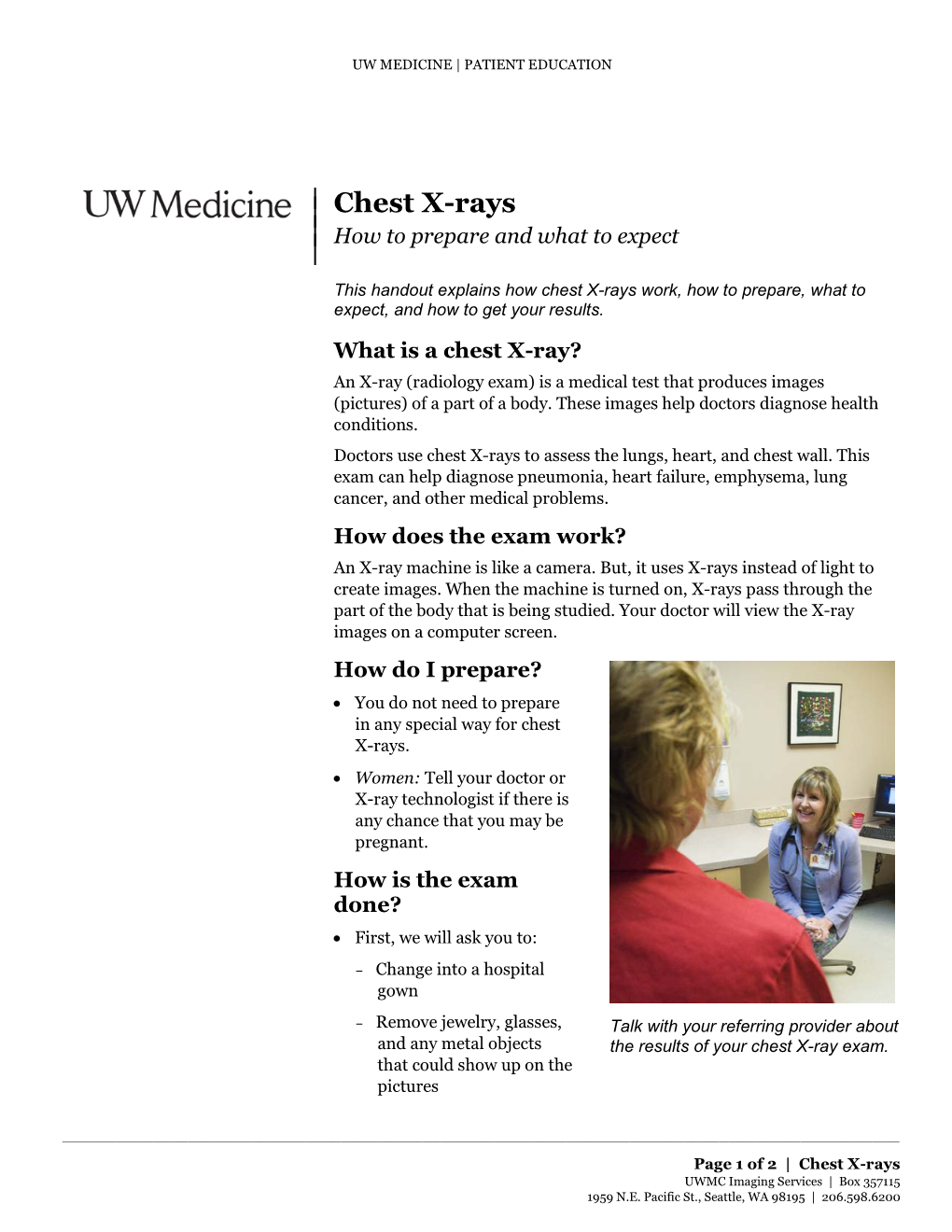 Chest X-Rays | | How to Prepare and What to Expect |