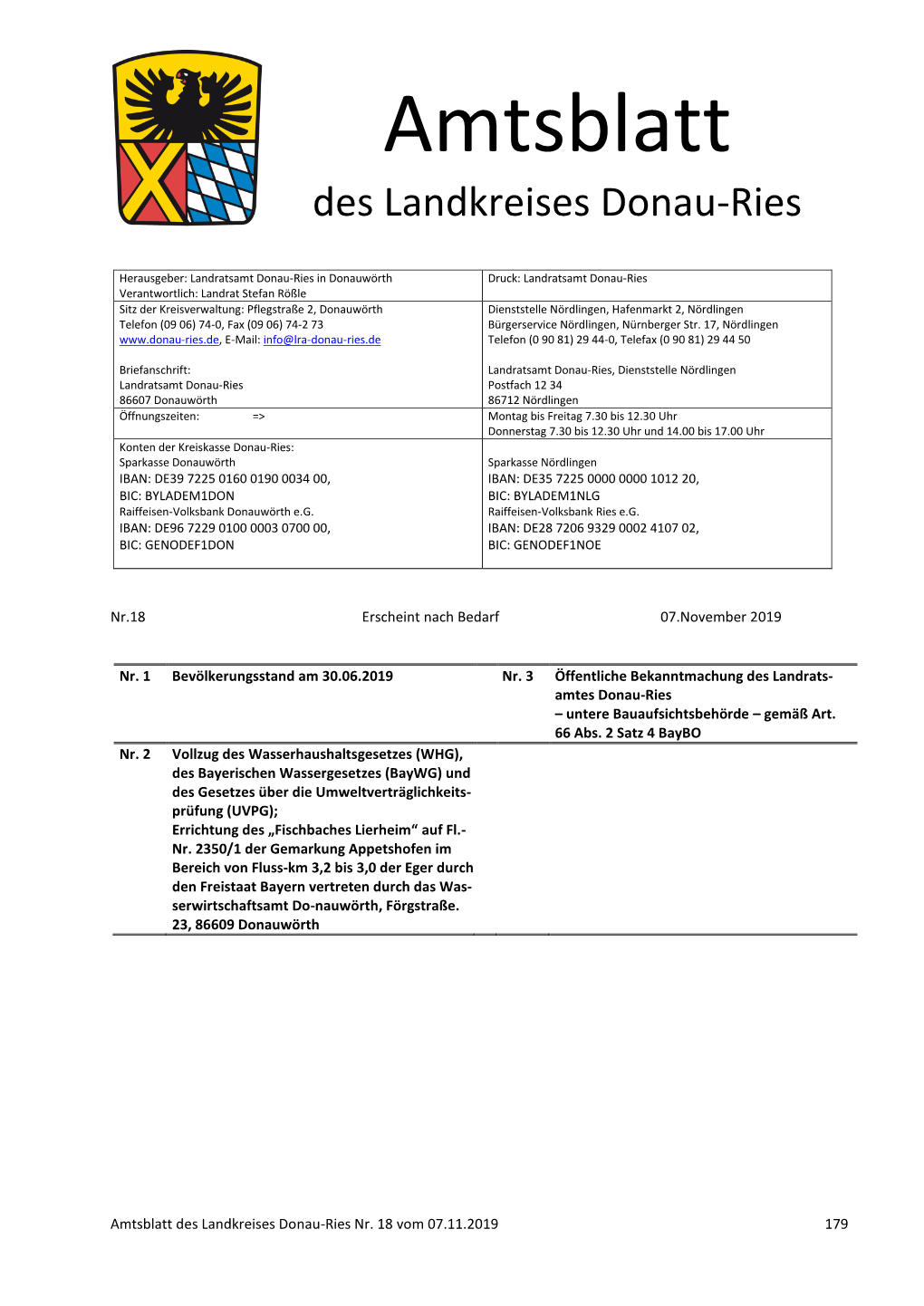 Amtsblatt Des Landkreises Donau-Ries