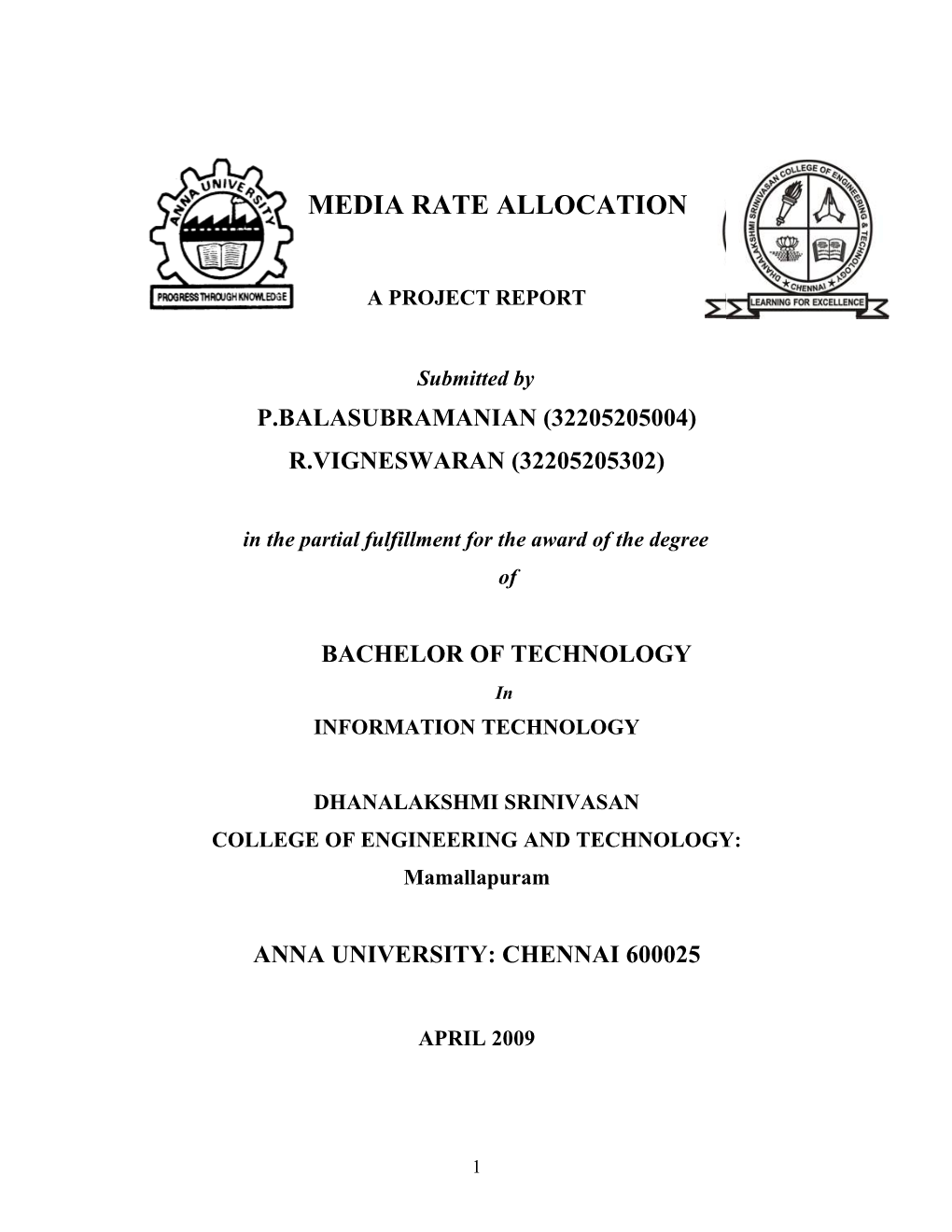 Media Rate Allocation